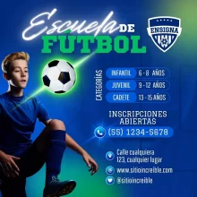 Escuela de Futbol Promocion en redes sociales